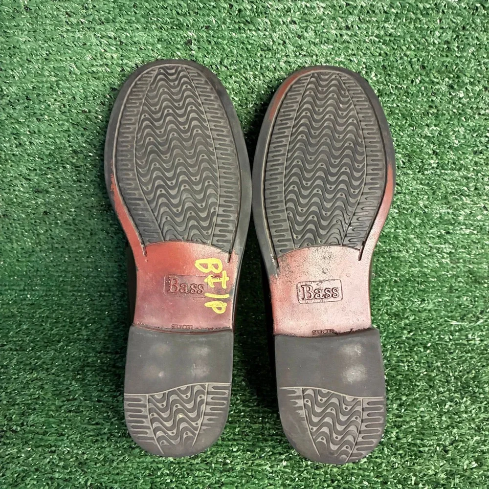 Bass Weejuns Katherine II Leather Penny Loafers Preppy Shoes Burgundy Womens 8.5